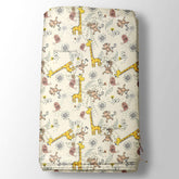 Giraffe Mini Monkey Pattern Cream Kid's Printed Fabric